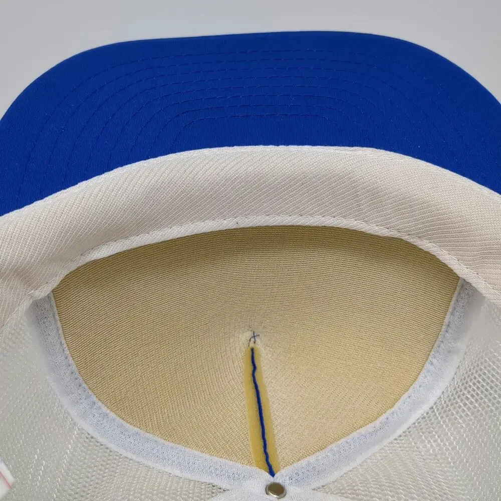 Nissin Trucker Hat Blue White One Size Master Meat Cutter Cleaver Snapback